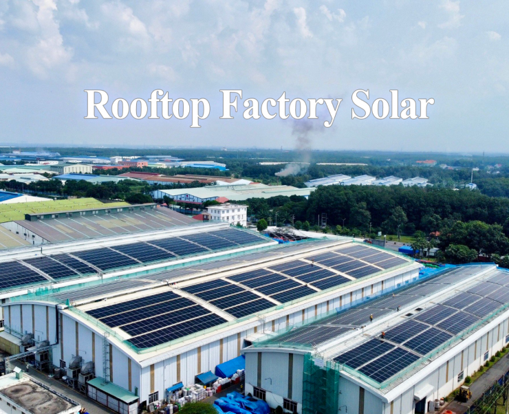 Rooftop factory solar power plant - Harnessing solar energy