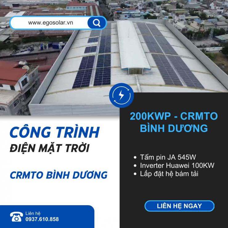 Dự Án Điện Mặt Trời - CRMTO Bình Dương