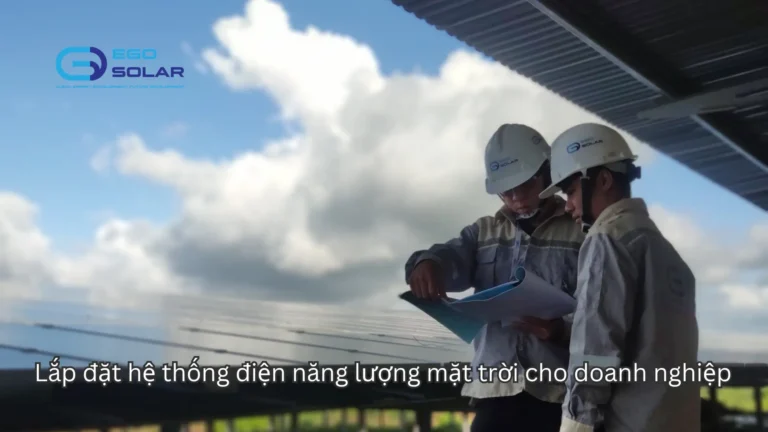 Thi công hệ thống mặt trời áp mái cho nhà xưởng